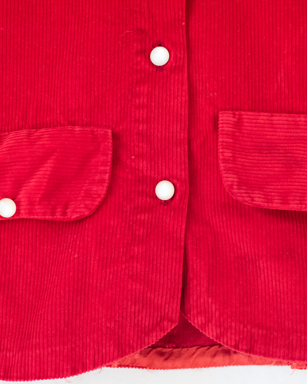 Red corduroy cardigan | 7-9 years