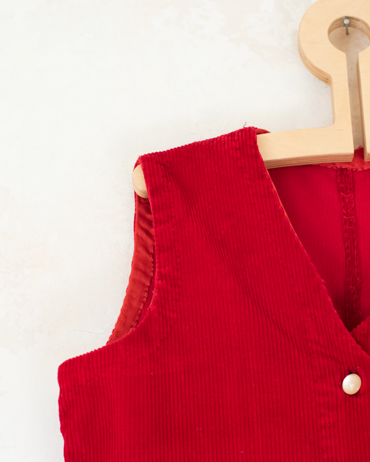 Red corduroy cardigan | 7-9 years