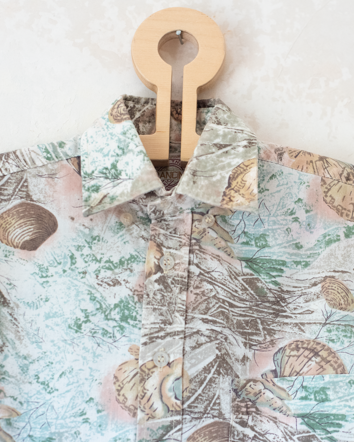 Shell-patterned button-down shirt | 5-6 years