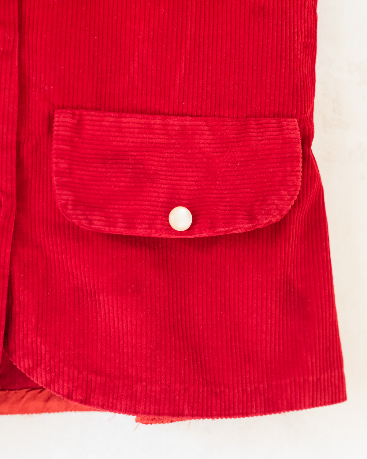 Red corduroy cardigan | 7-9 years