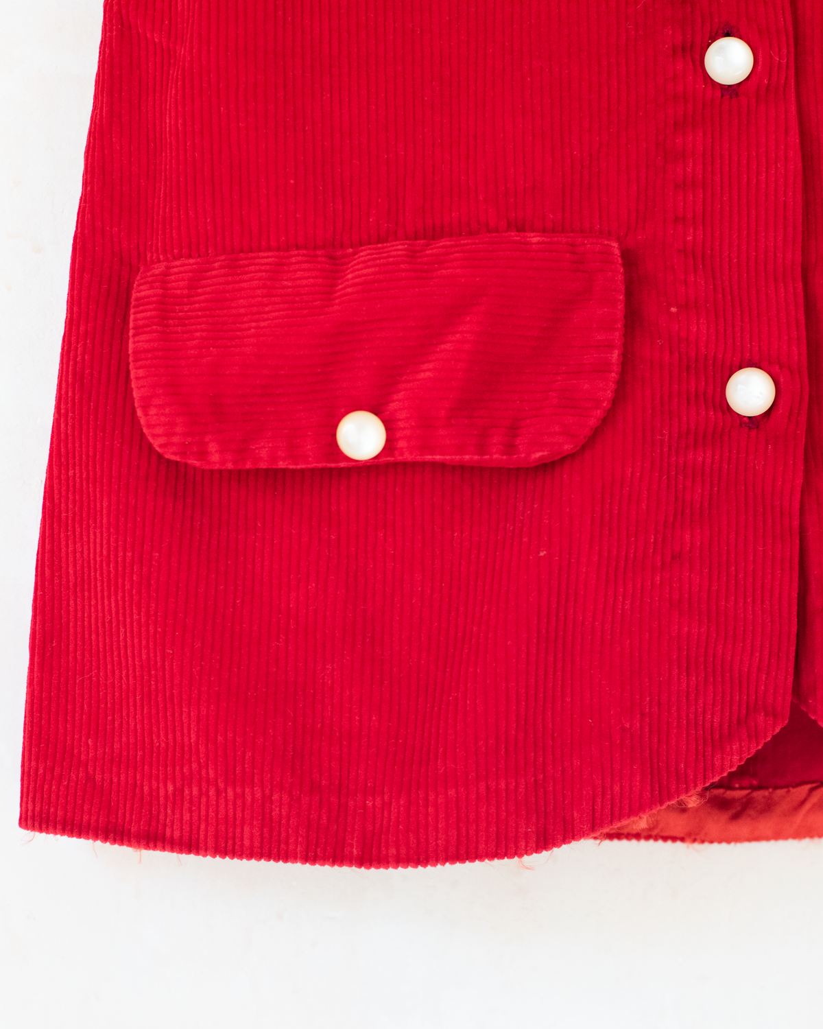 Red corduroy cardigan | 7-9 years
