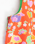 אוברול סבנטיז צבעוני עם פרחים וטוקנים | 5-6 שנים