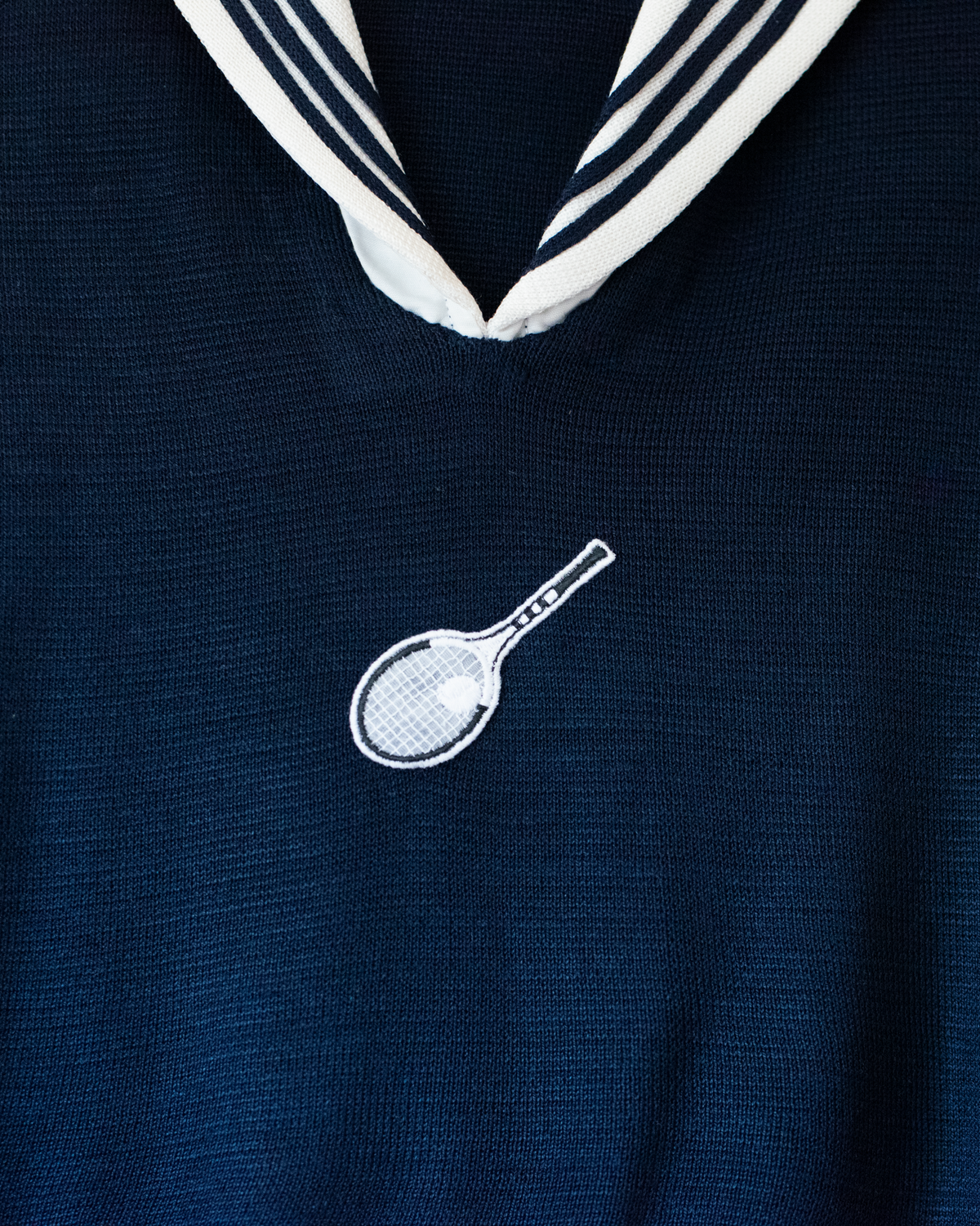Knitted Sailor T-shirt with Tennis Racket | 2-3 years