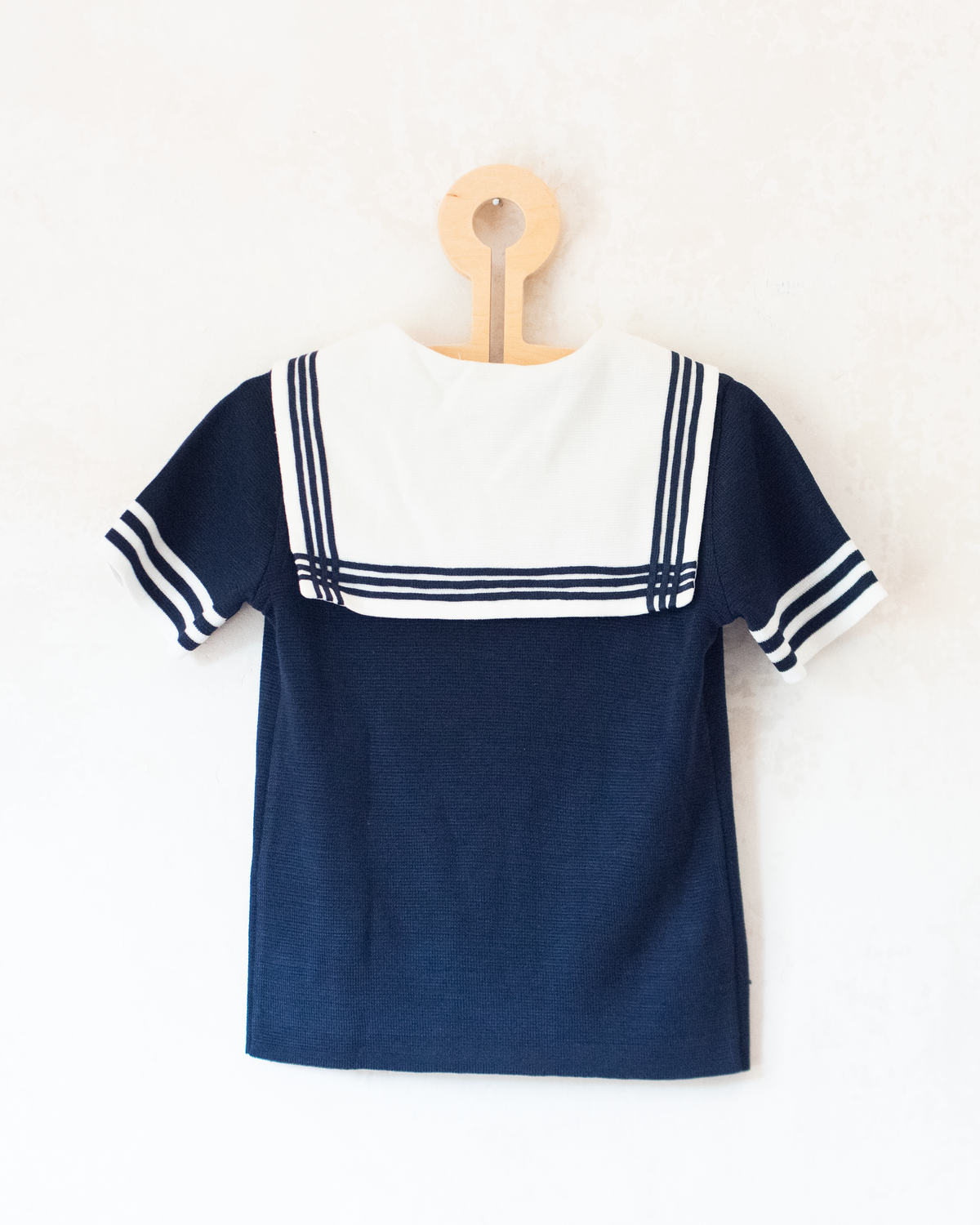 Knitted Sailor T-shirt with Tennis Racket | 2-3 years