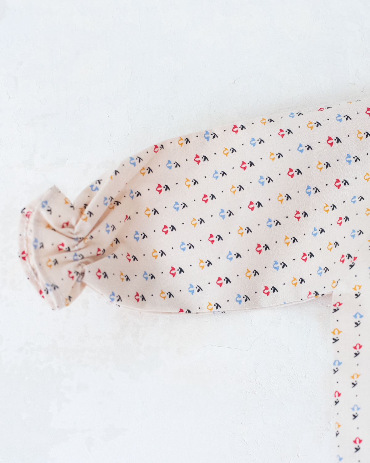 Cream-colored thin shirt with flowers | 3-6 months