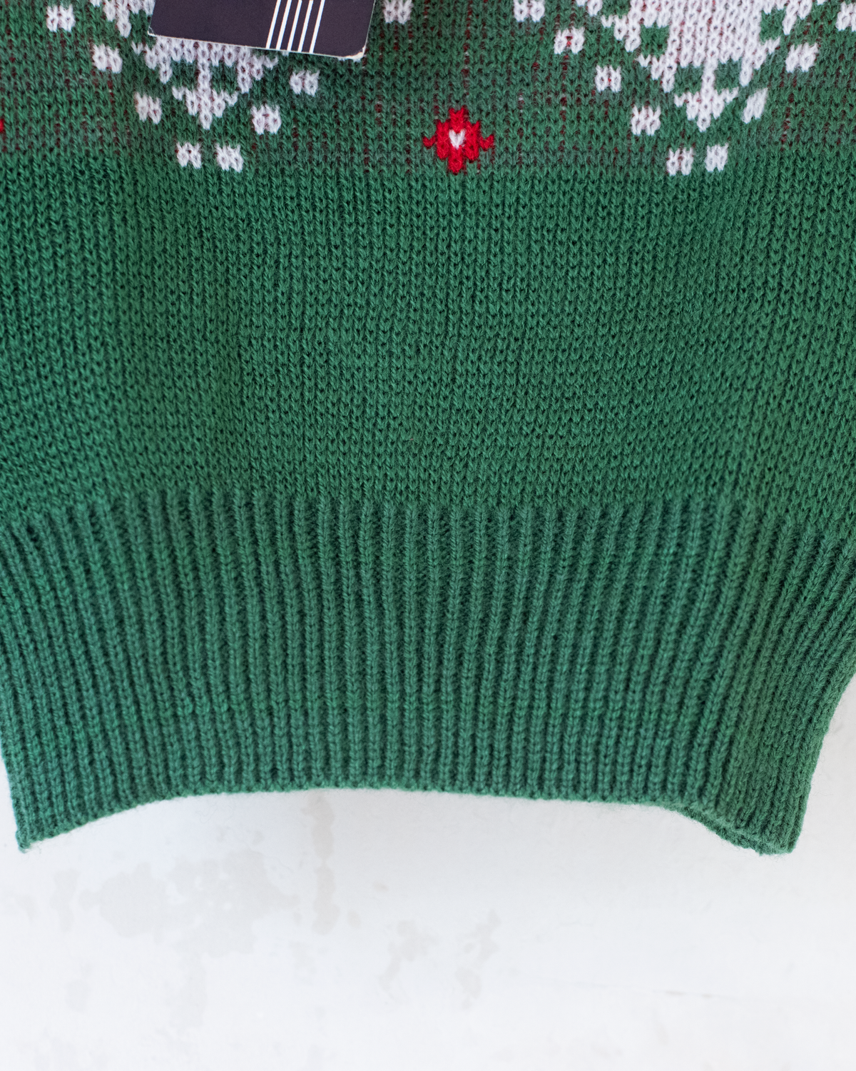 Green knit with snowflakes | Spanish dead stock | 18-24 months