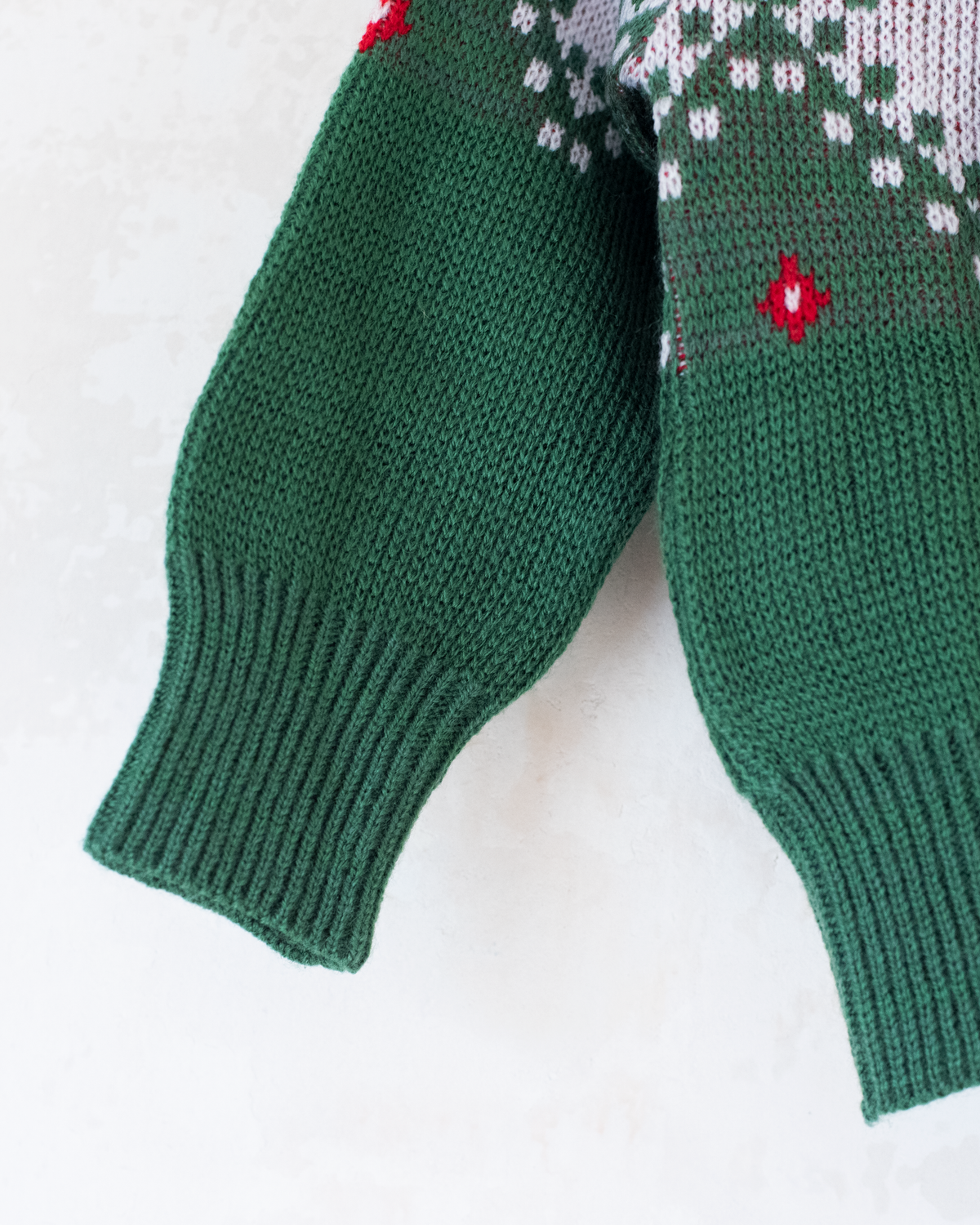 Green knit with snowflakes | Spanish dead stock | 18-24 months
