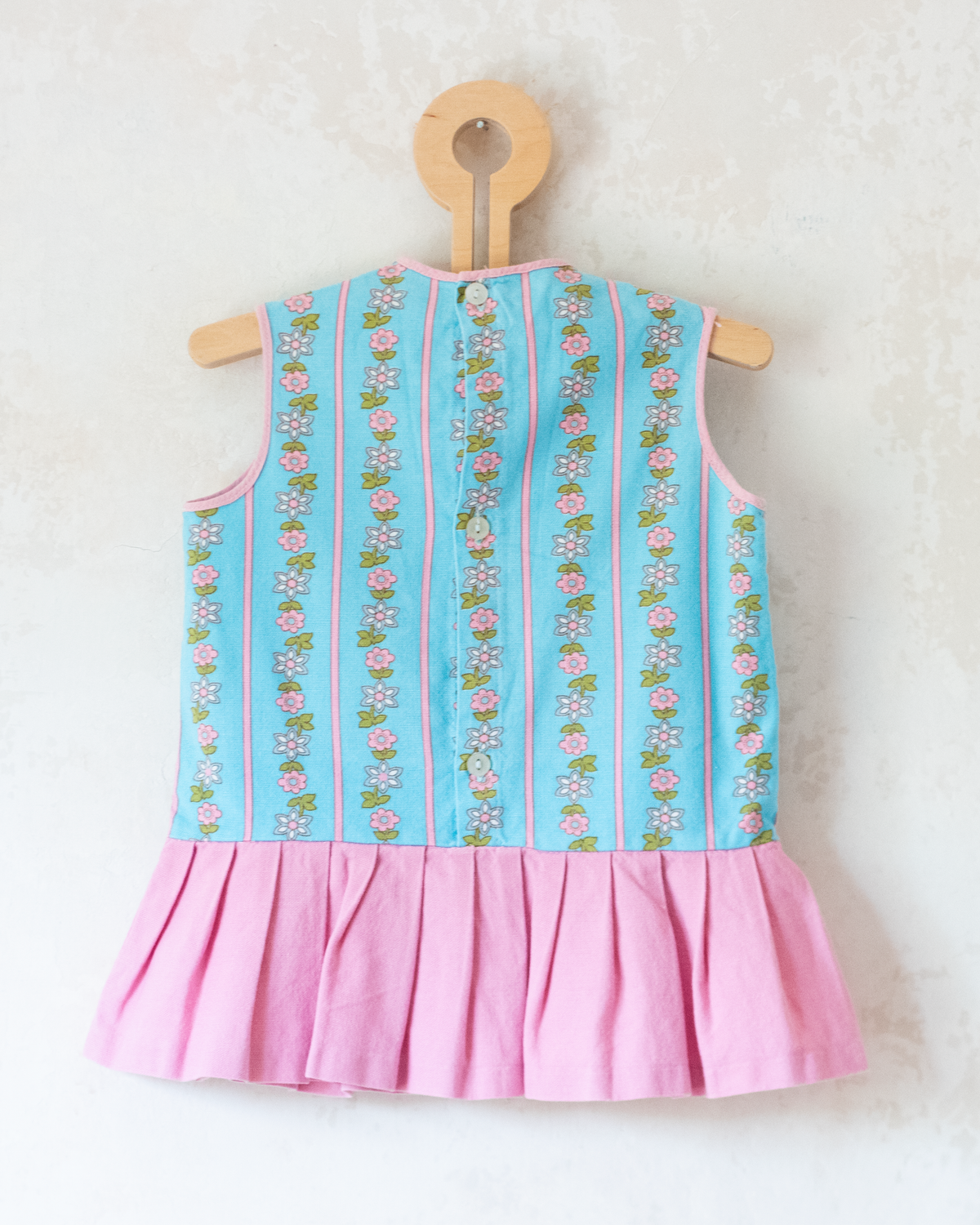 Pink floral dress with bandana | 9-12 months