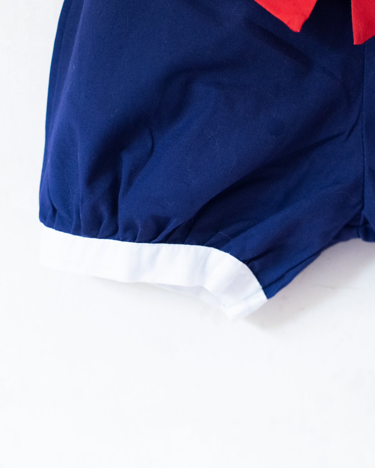 Sailor overalls with red ribbon | 3-6 months
