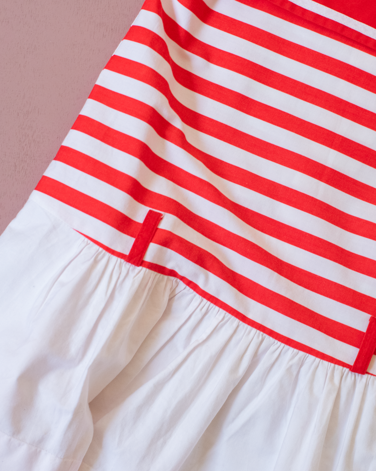 Red and white sailor dress | 4-5 years