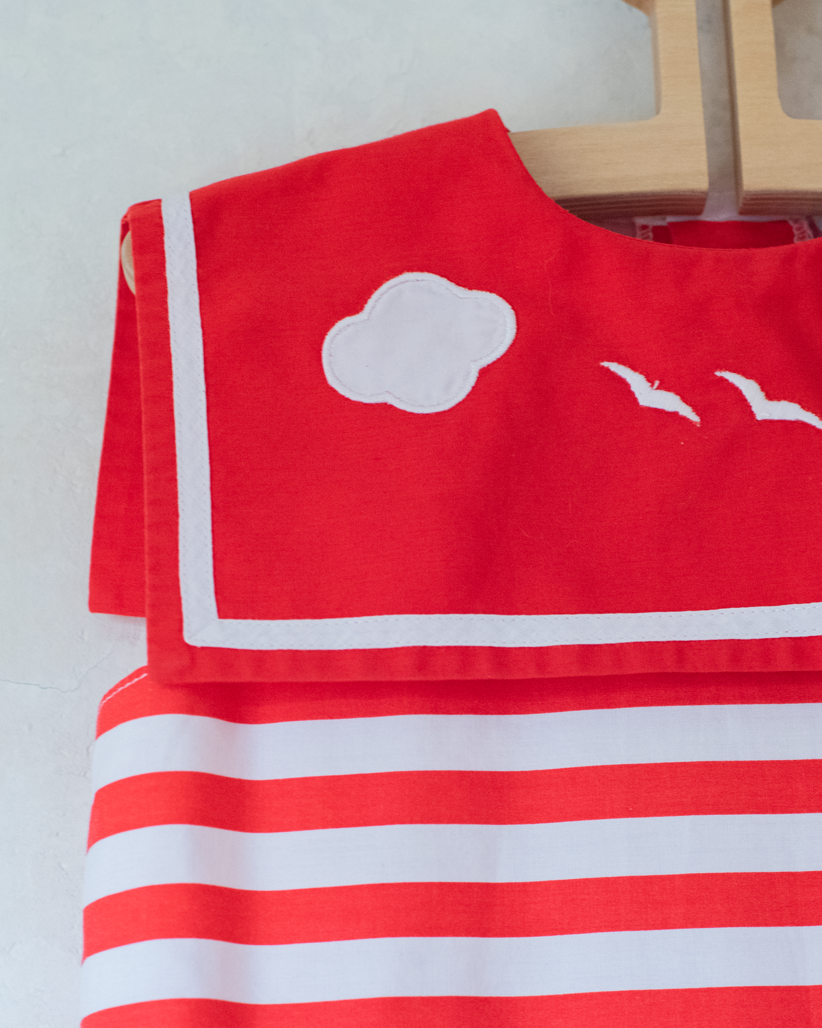 Red and white sailor dress | 4-5 years