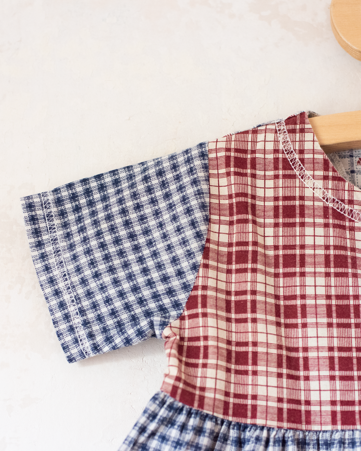 Plaid '80s dress with houses | 18-24 months
