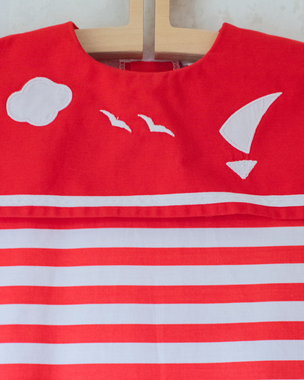 Red and white sailor dress | 4-5 years