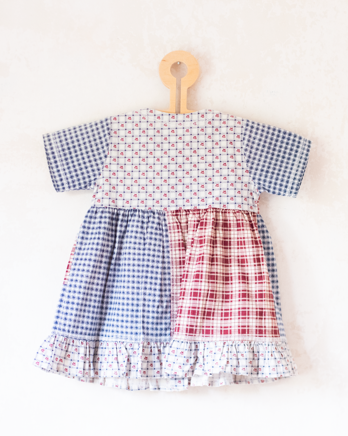 Plaid '80s dress with houses | 18-24 months