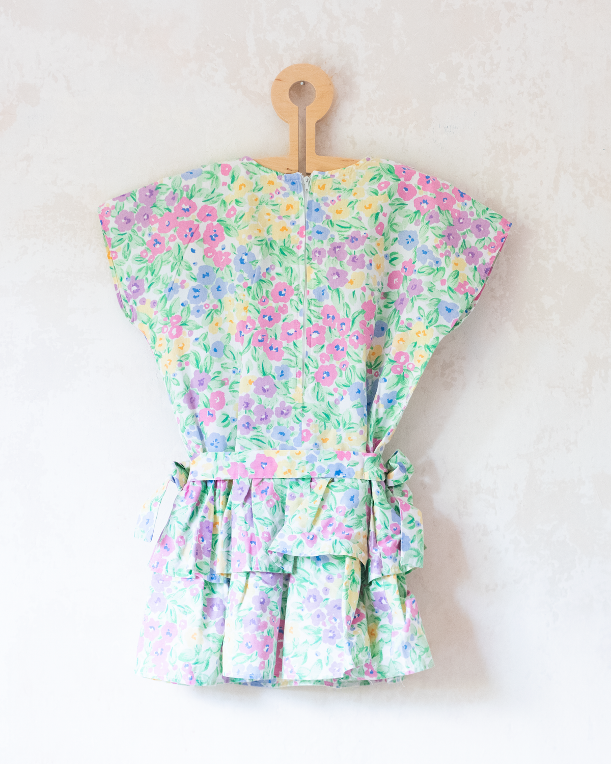 Floral dress with bow ties at the waist | 3-4 years