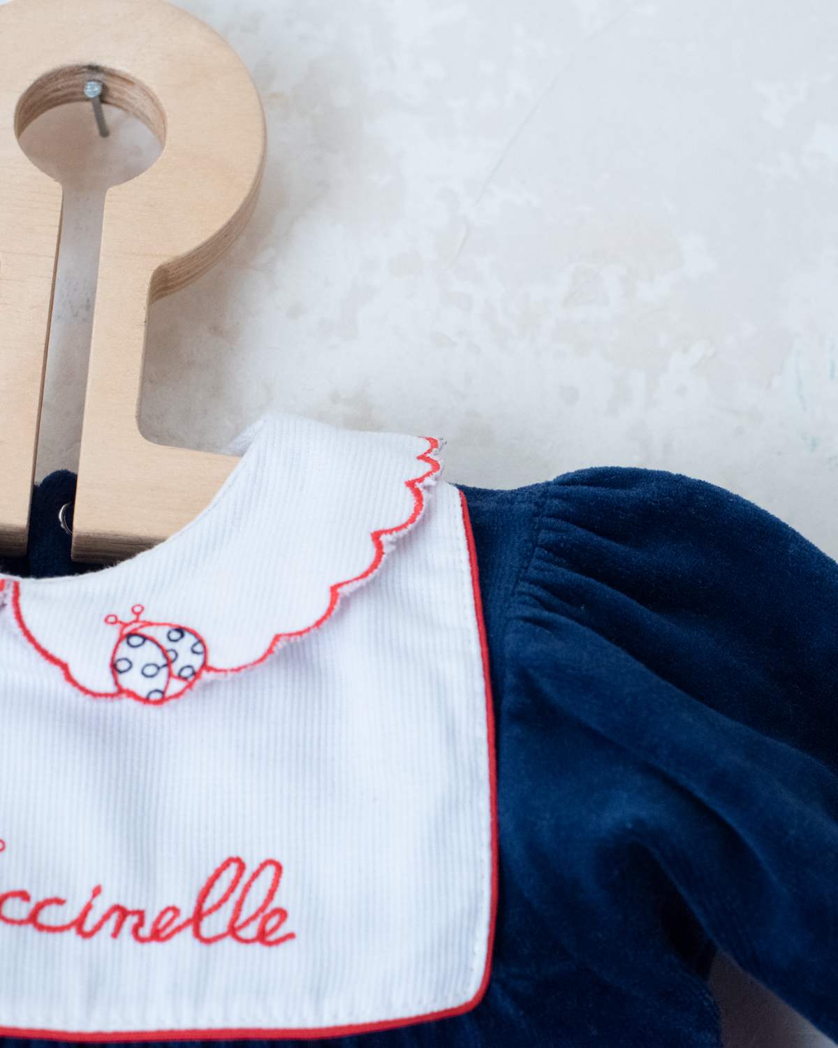 Velvet jumpsuit with beetles | 3-6 months