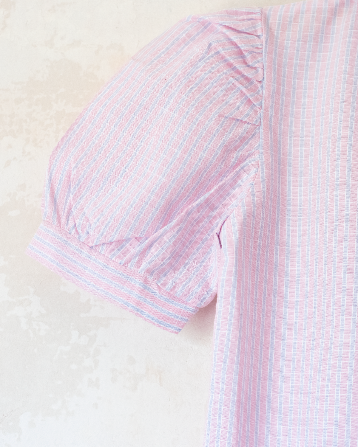 Pastel plaid shirt with petal collar | 6-7 years