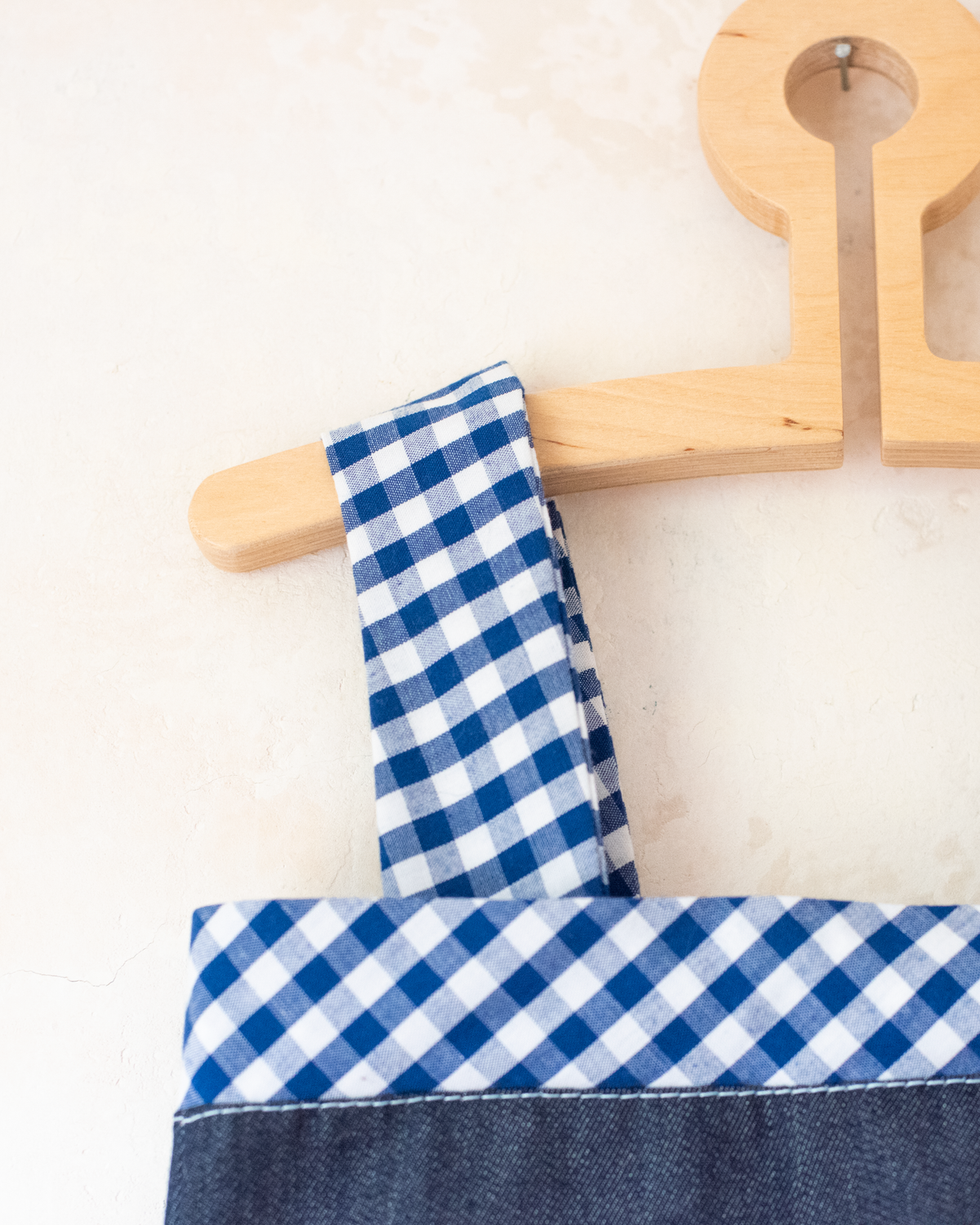 Checked denim dress | French deadstock from the 70s | 2-3 years
