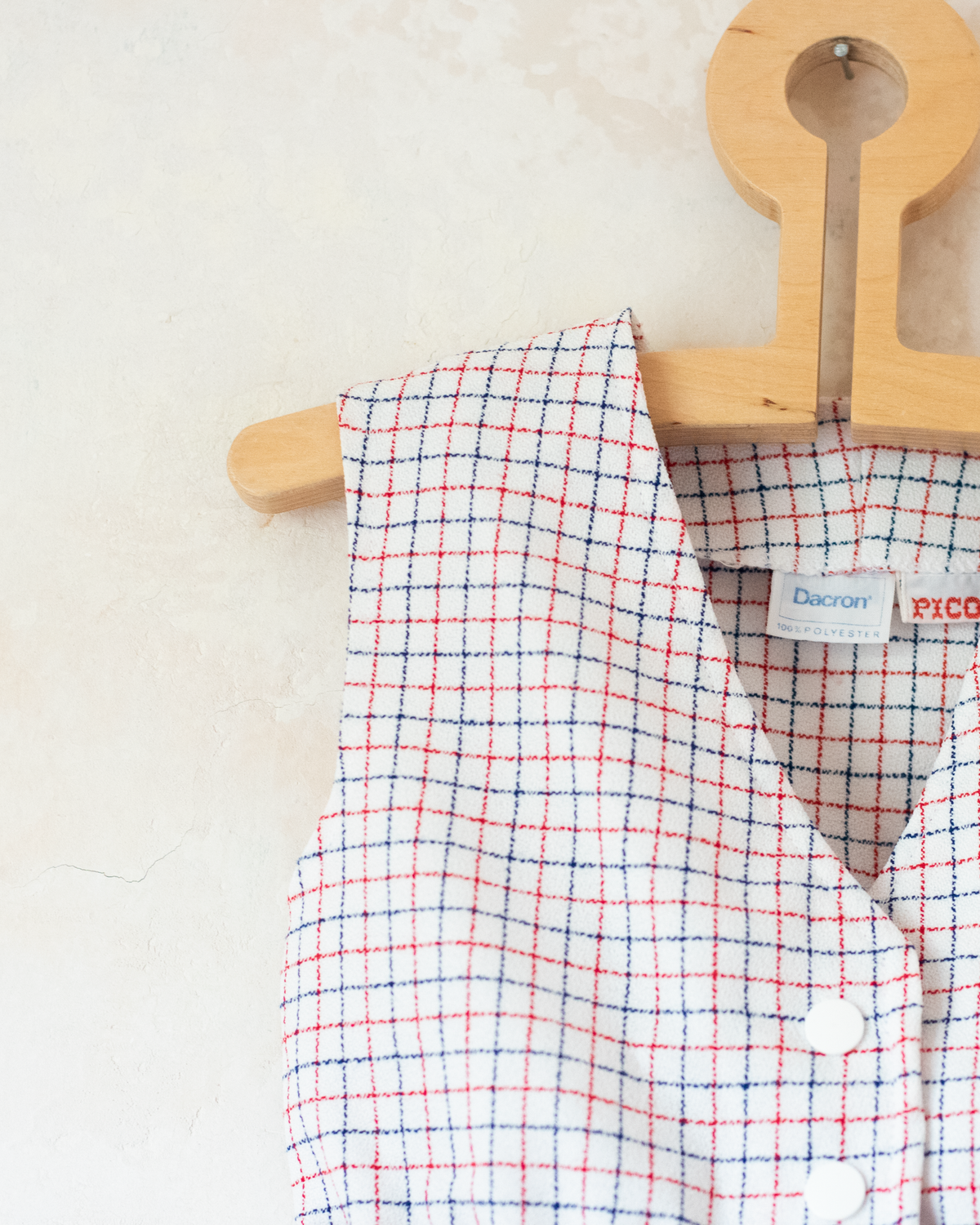 Pleated Skirt and Plaid Tank Top Set | French Deadstock from the 70s | 3-4 years