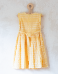שמלה צהובה עם רקמת פרחים | 3-4 שנים