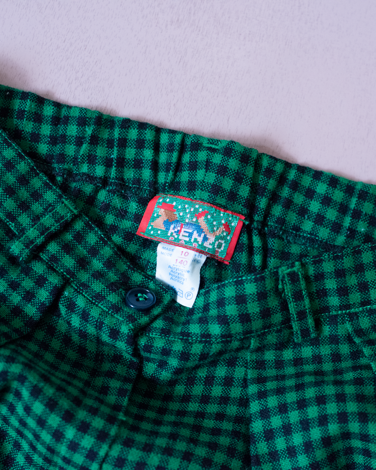 Kenzo Vintage Plaid Pants | 10-11 Years