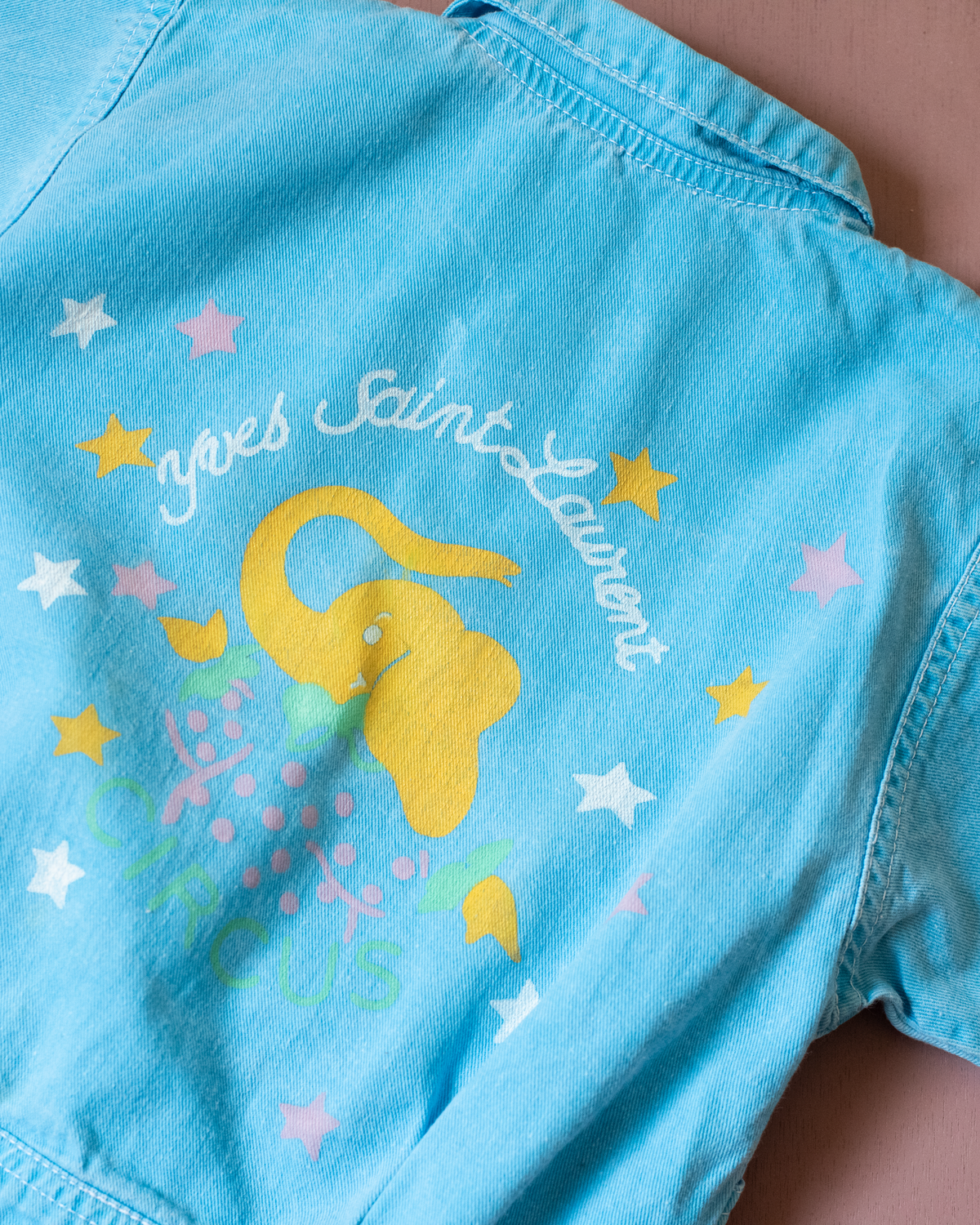 Yves Saint Laurent Circus Print Denim Jacket | 12-18 Months