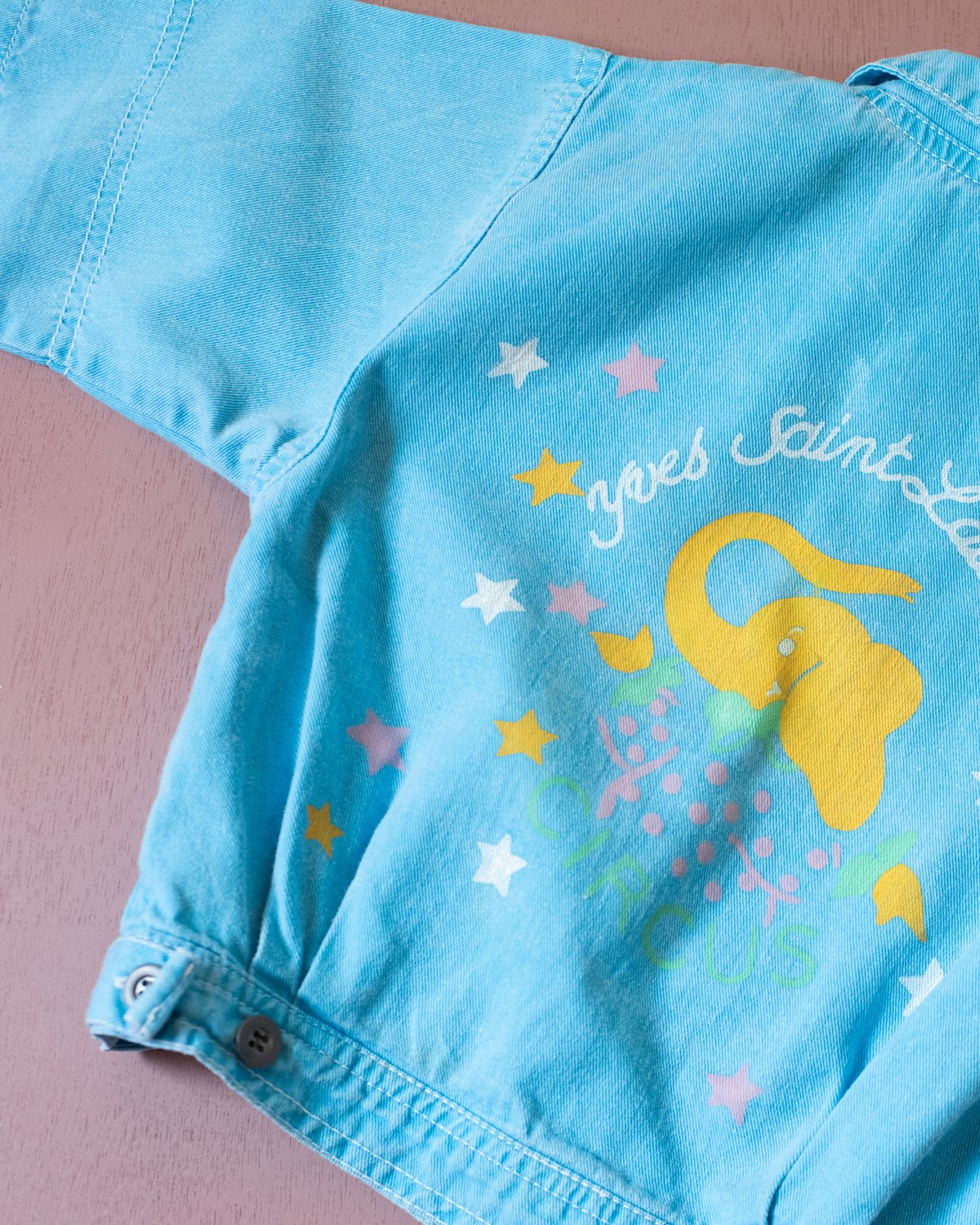 Yves Saint Laurent Circus Print Denim Jacket | 12-18 Months