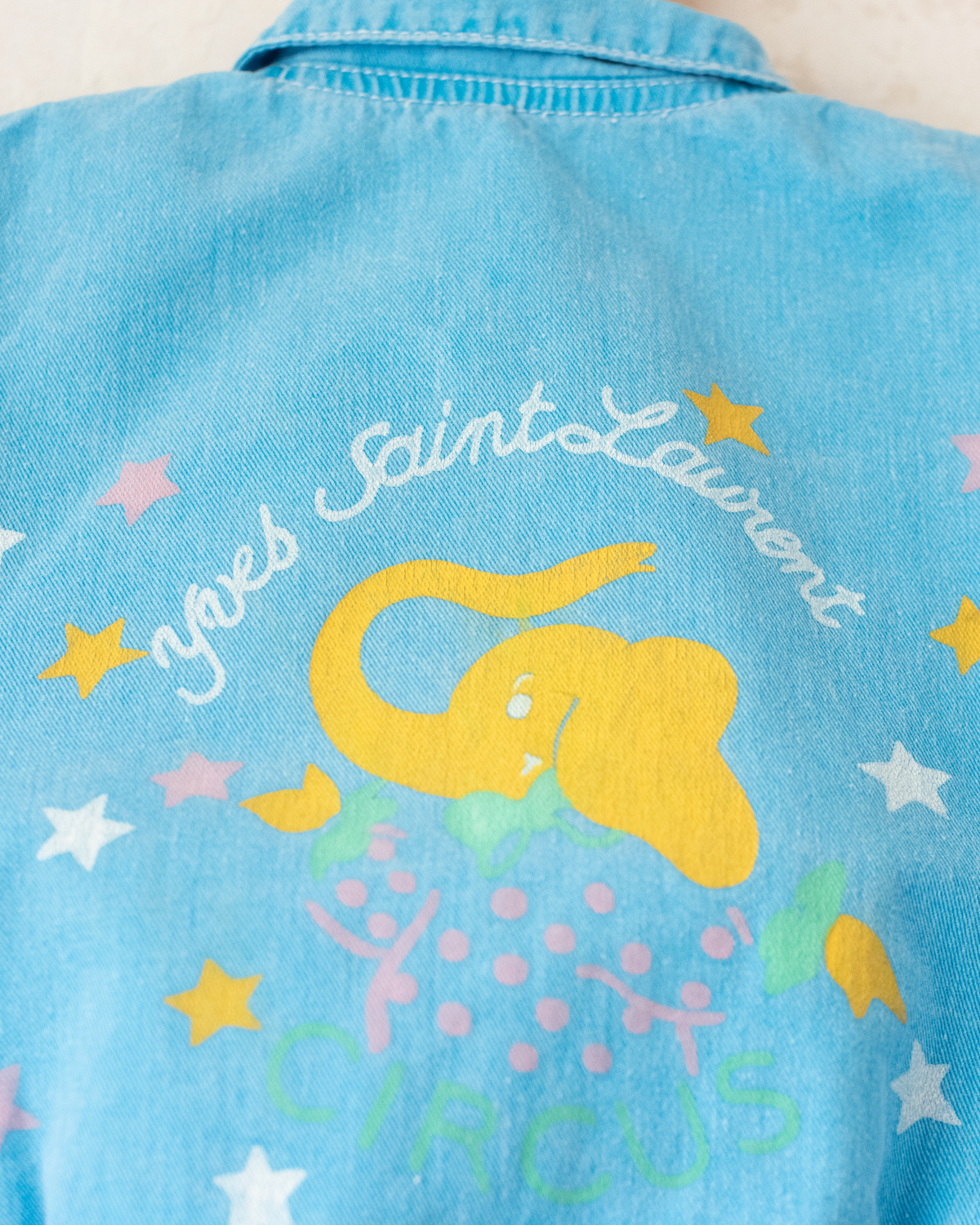 Yves Saint Laurent Circus Print Denim Jacket | 12-18 Months