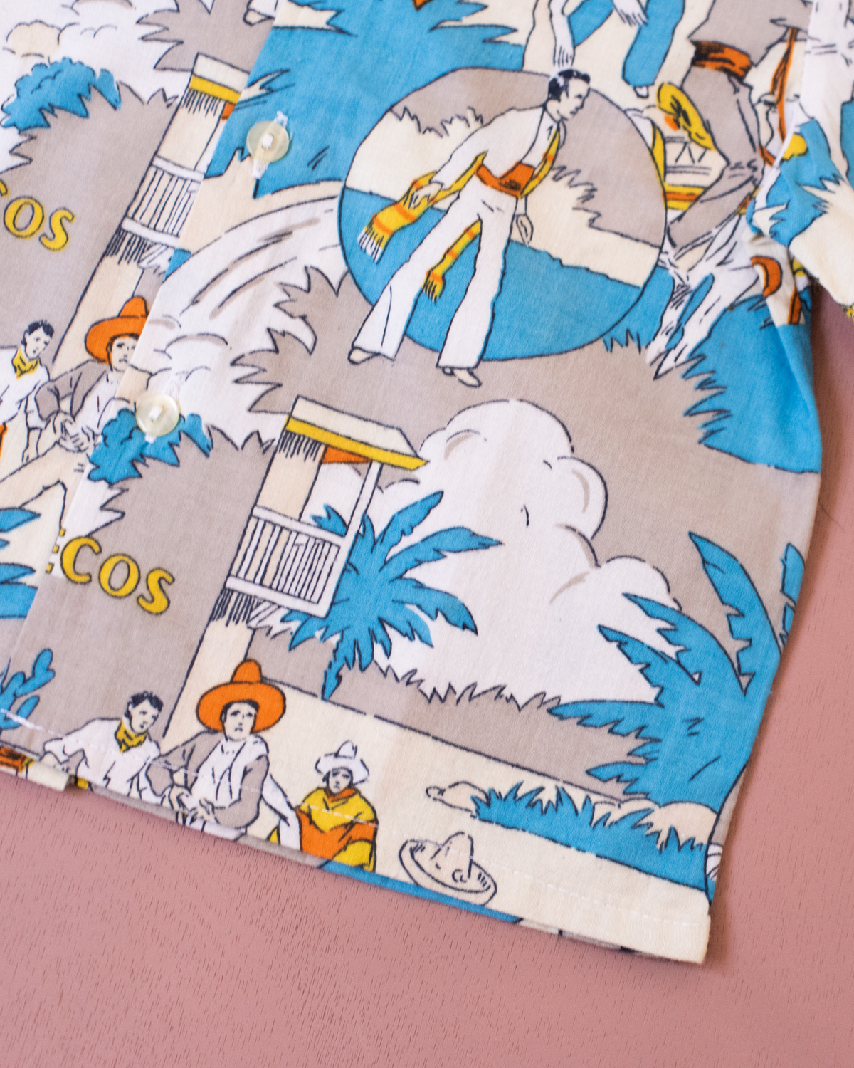 Button-down shirt with cowboy prints | 2-3 years
