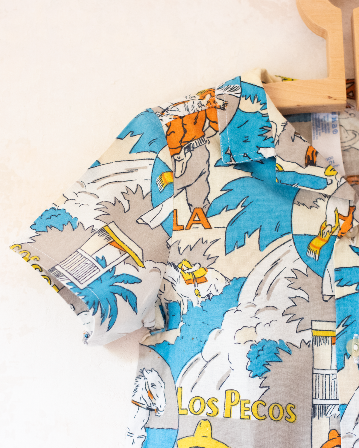 Button-down shirt with cowboy prints | 2-3 years