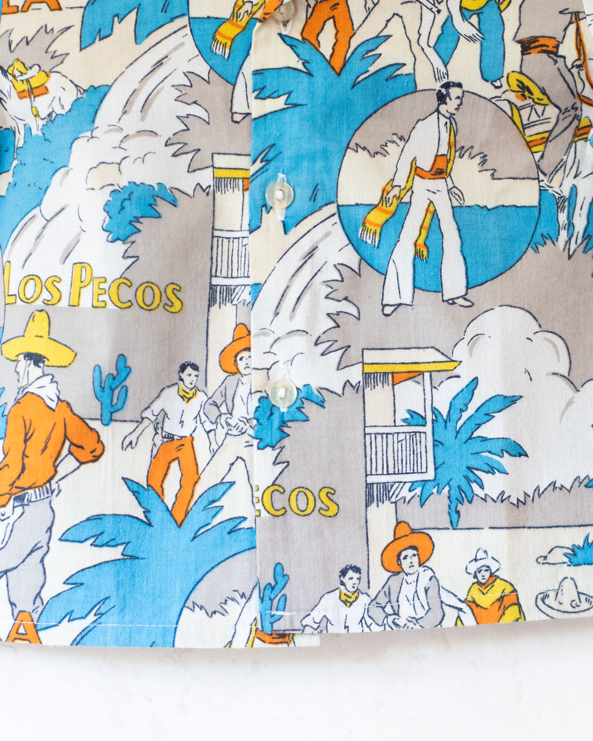 Button-down shirt with cowboy prints | 2-3 years