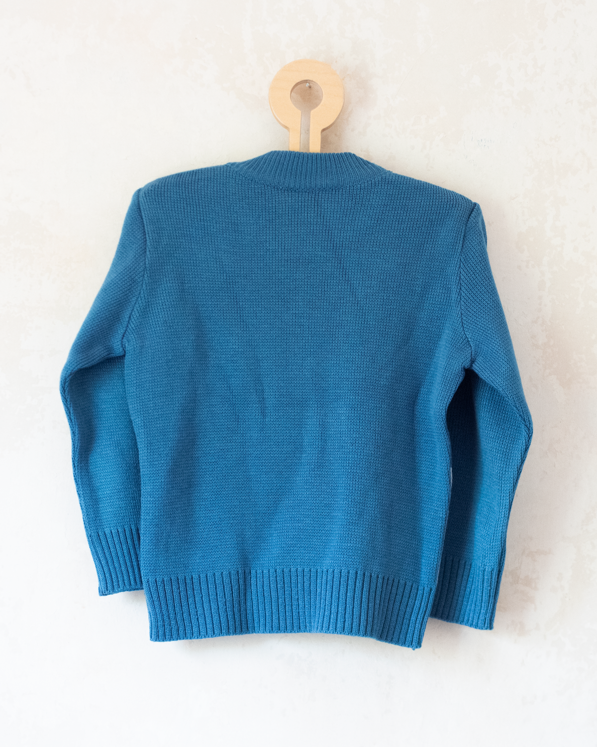 Blue knit with horses | Spanish Deadstock | 5-6 years
