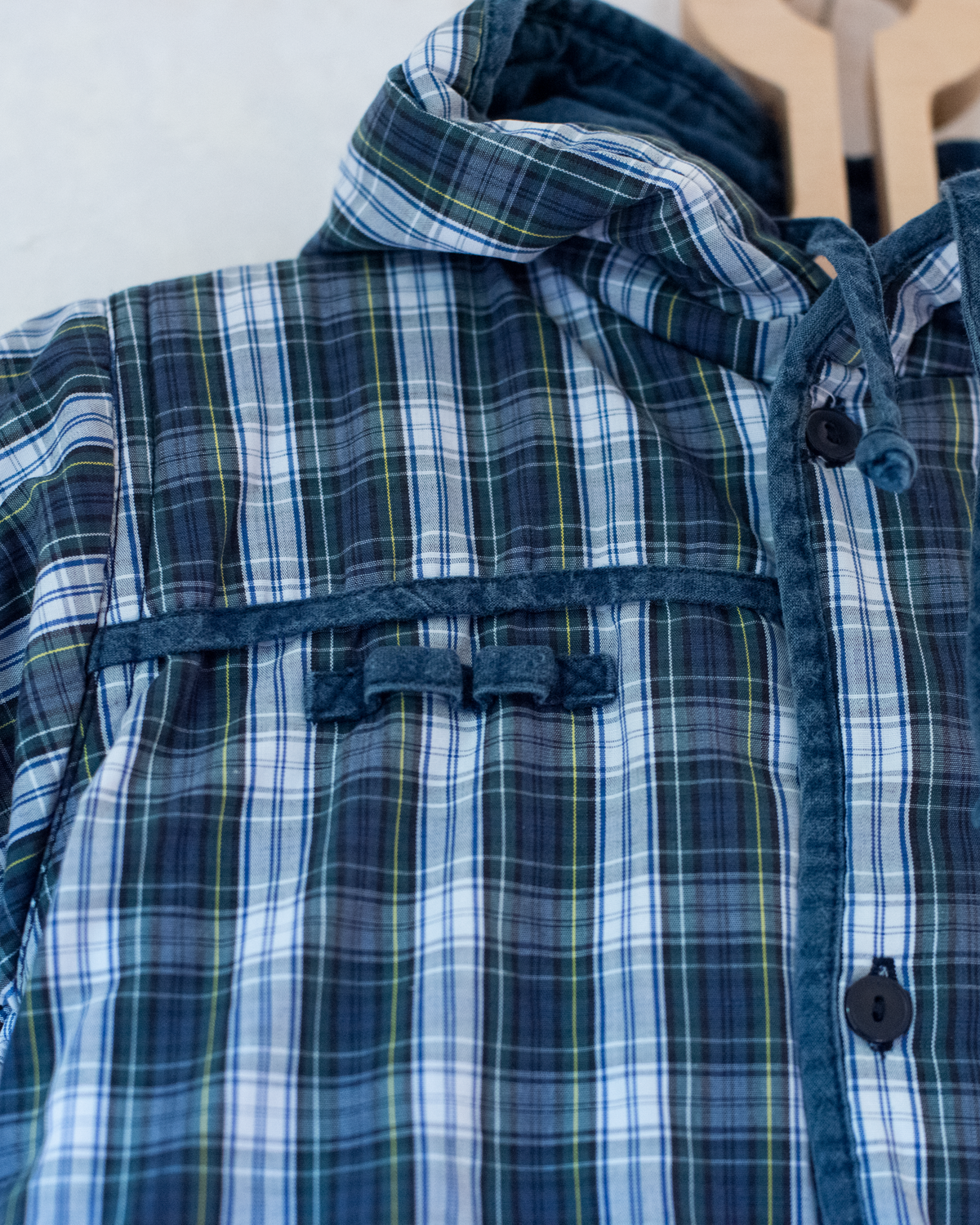 Blue plaid coat | 6-9 months