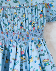 שמלה נוסטלגית עם הדפסי ילדים וצעצועים | 18-24 חודשים