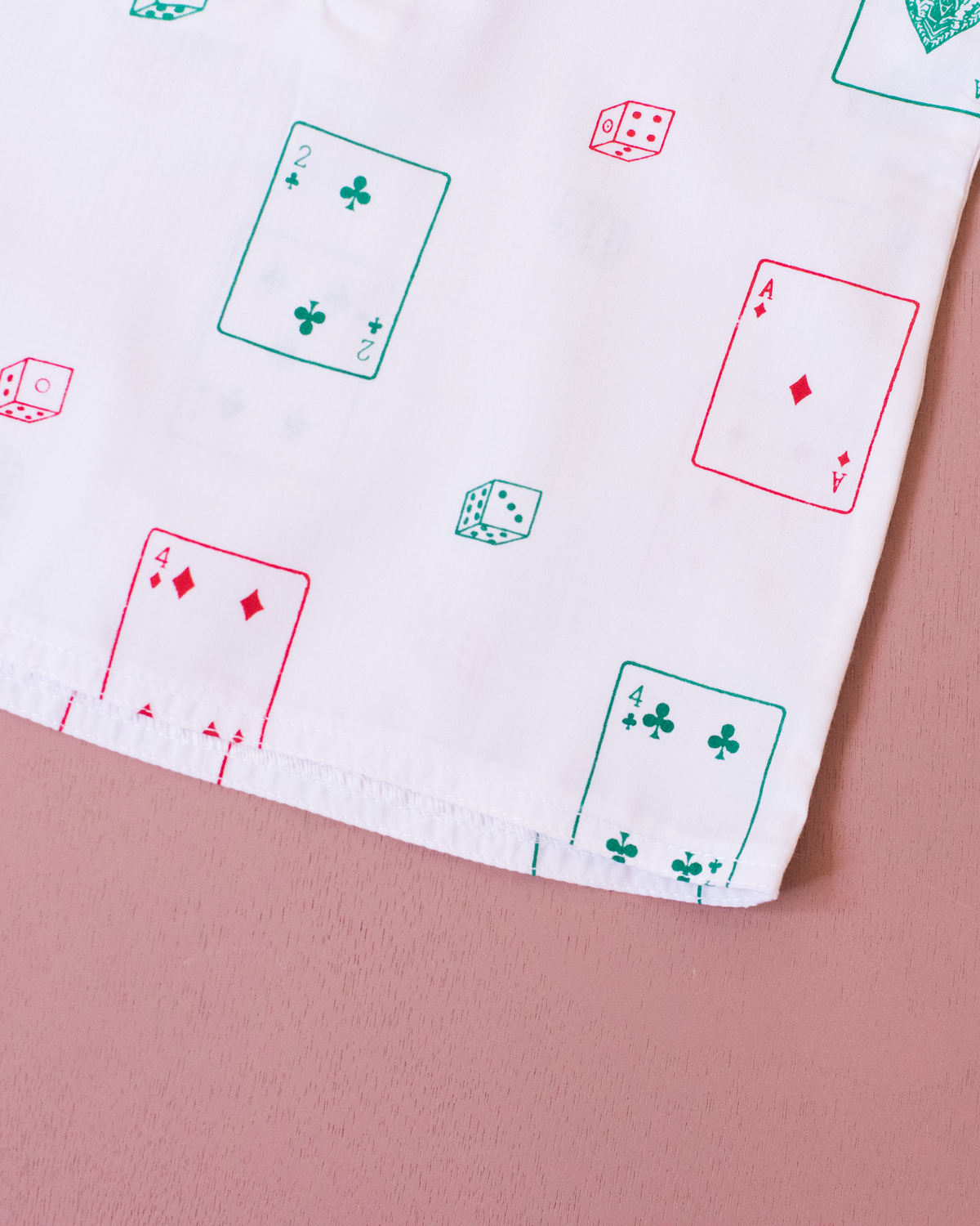 White shirt with cards and dice | French deadstock | 3-4 years