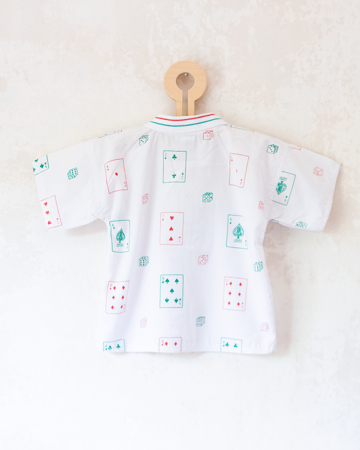 White shirt with cards and dice | French deadstock | 3-4 years