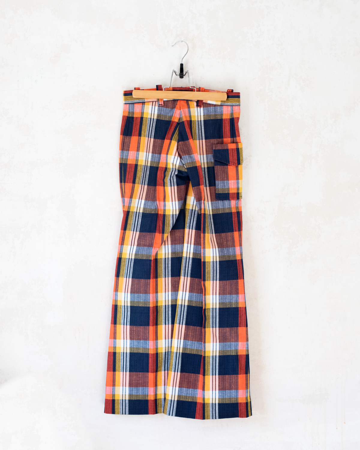 70s Plaid Long Pants | 10-11 Years