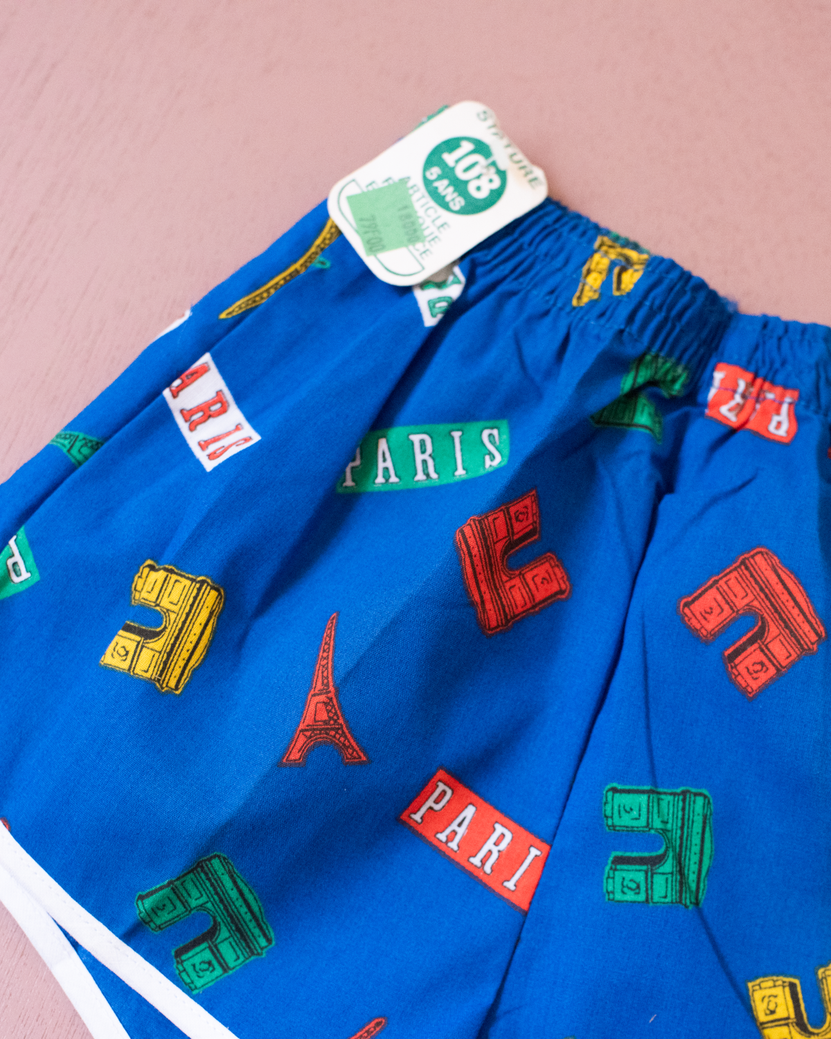 80s shorts with Paris prints | 4-5 years
