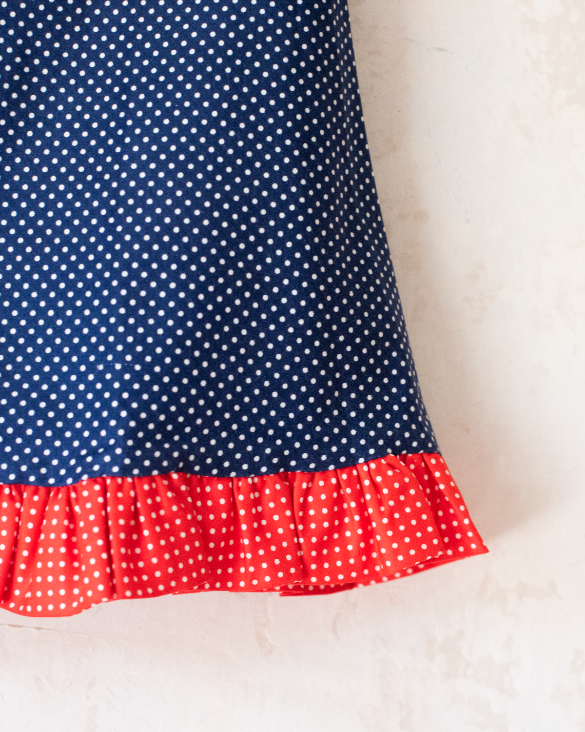 Dotted blue tunic with a bucket hat | 12-18 months