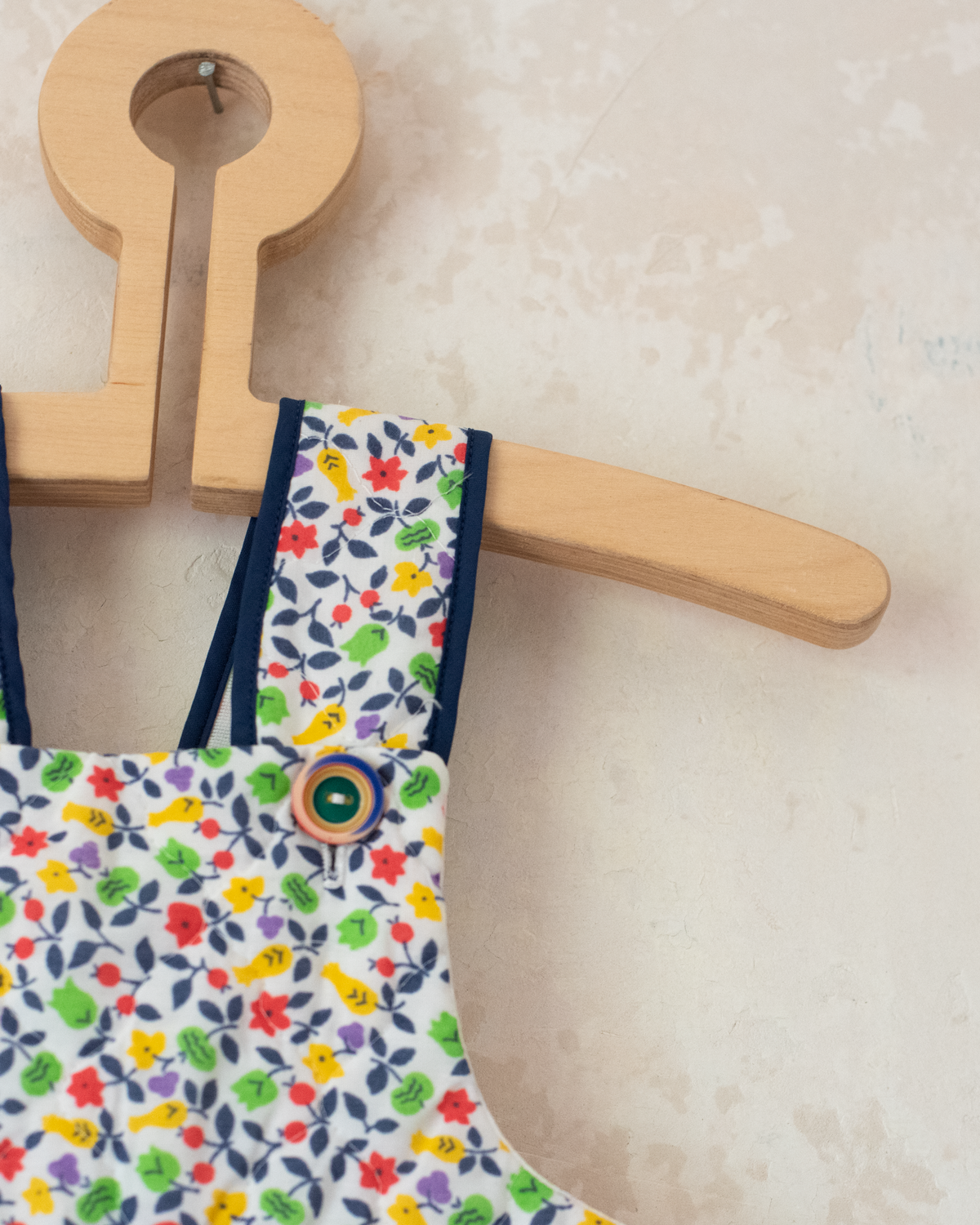 Floral Quilted Overalls | French Dead Stock | 6-9 Months