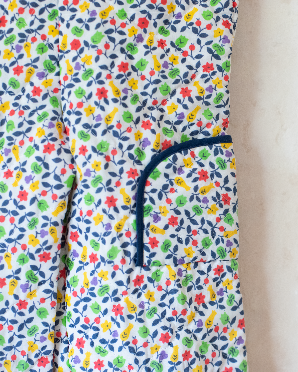 Floral Quilted Overalls | French Dead Stock | 6-9 Months