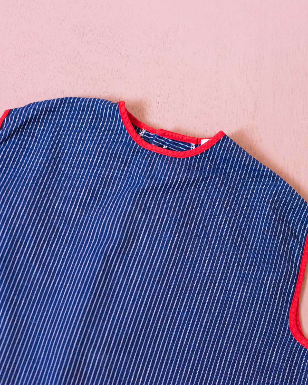 Blue dress with stripes and embroidered poodle | 12-18 months