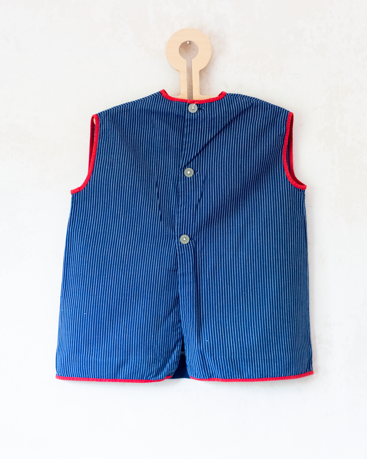 Blue dress with stripes and embroidered poodle | 12-18 months