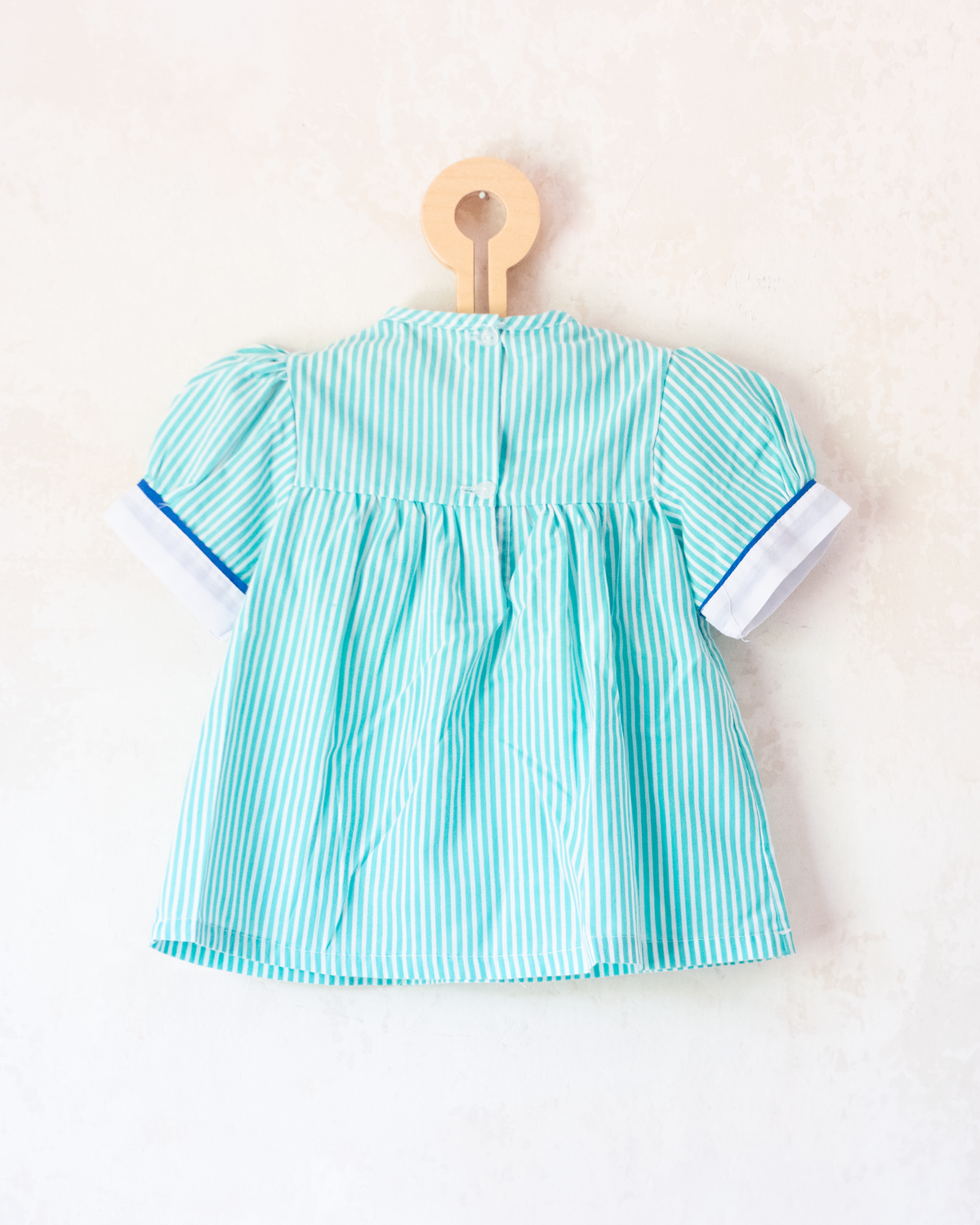 Striped dress with embroidered boat | Dead stock | 9-12 months