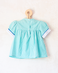 Striped dress with embroidered boat neck | Deadstock | 9-12 months