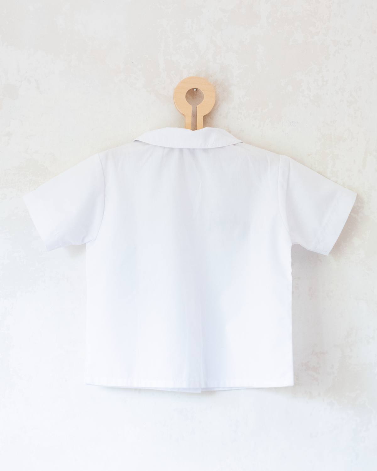 White button-down shirt with cow and goose embroidery and flowers | 5-6 years