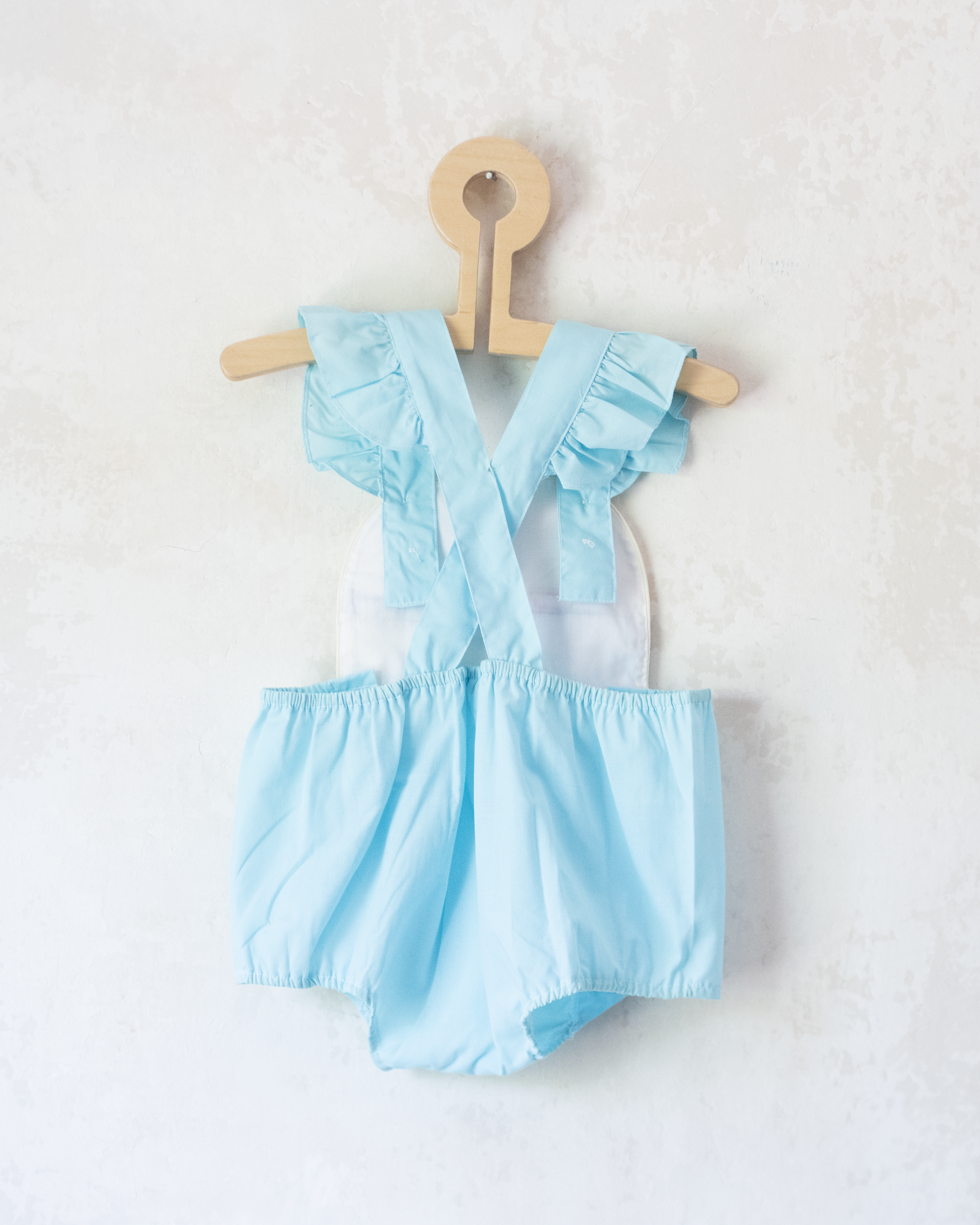 רומפר תכלת עם רקמות קיץ | 6-9 חודשים