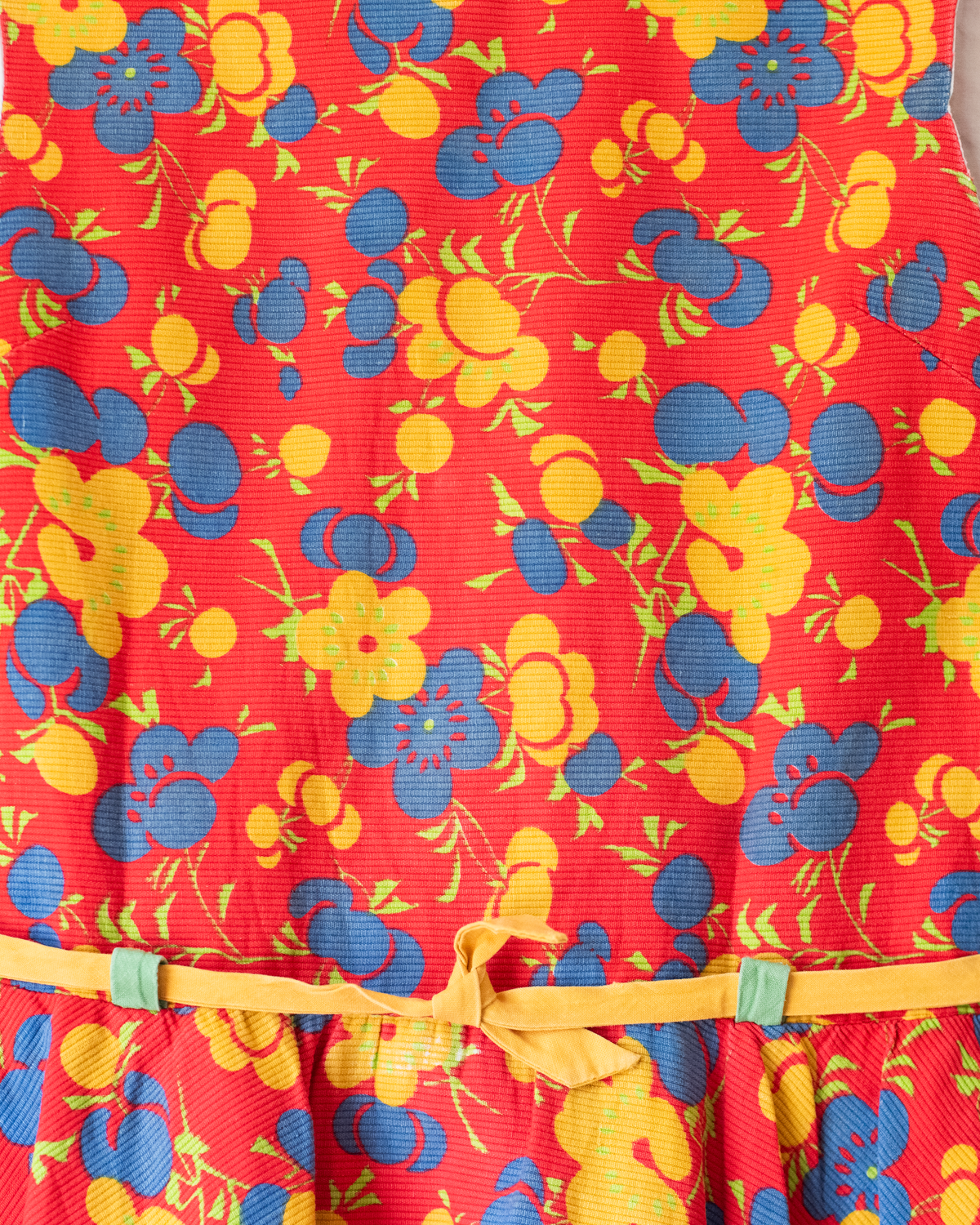 Colorful floral dress from the seventies | 7-8 years