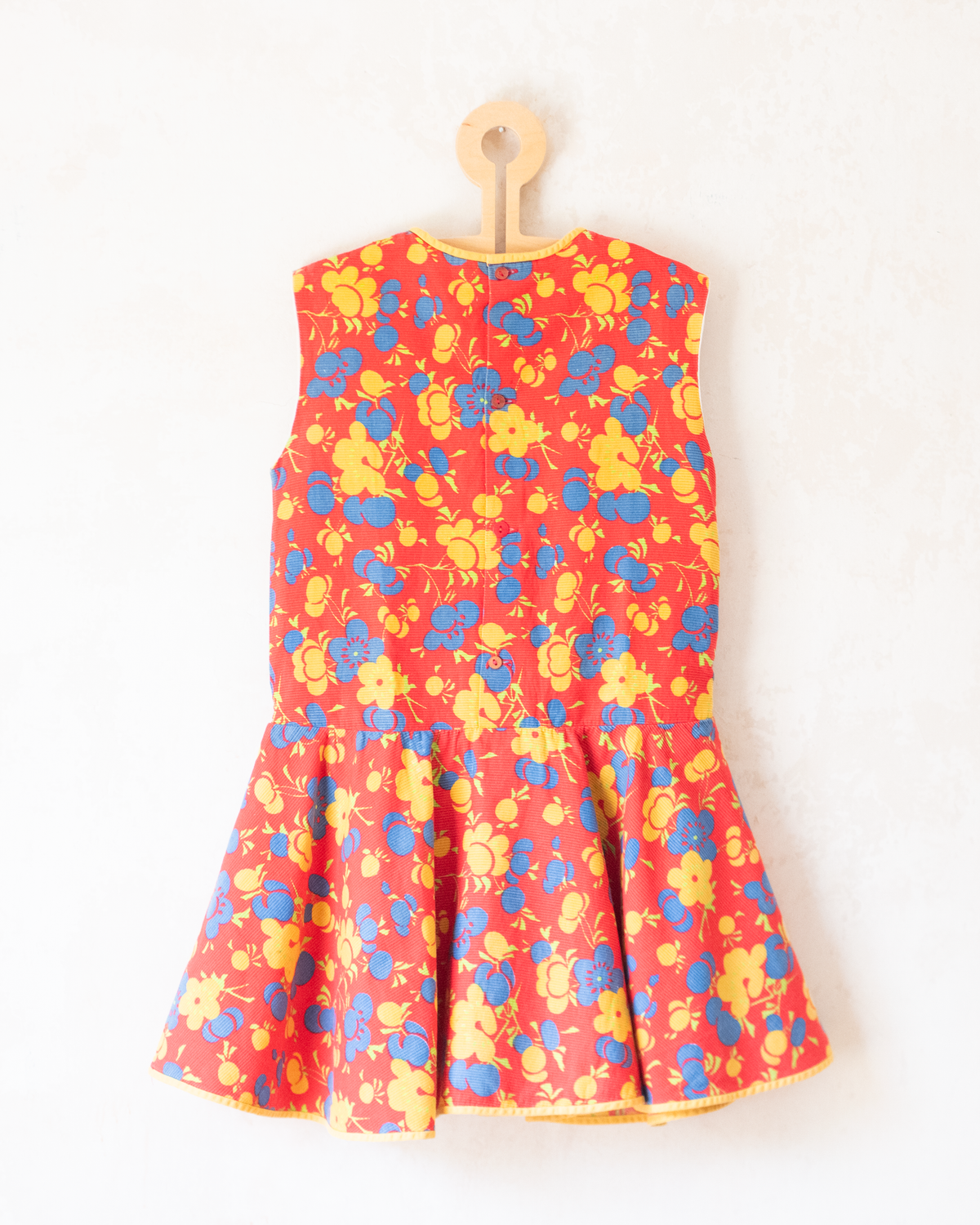 Colorful floral dress from the seventies | 7-8 years