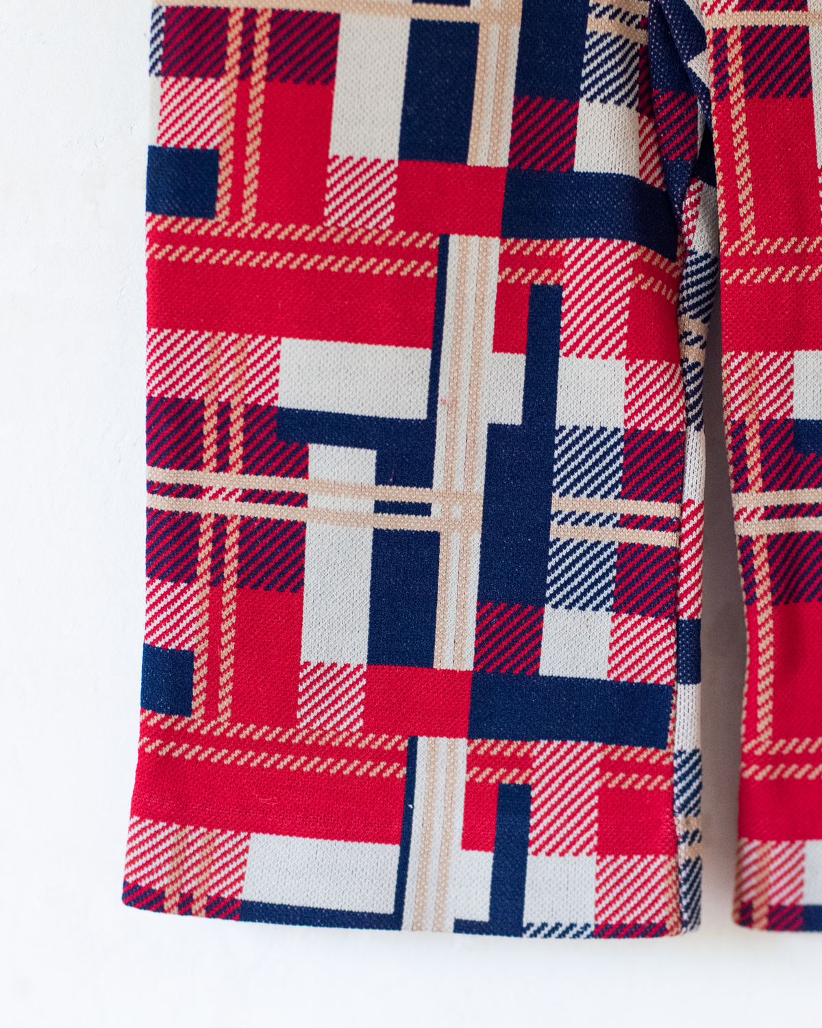 70s French overalls with plaid | Dead stock | 6-9 months